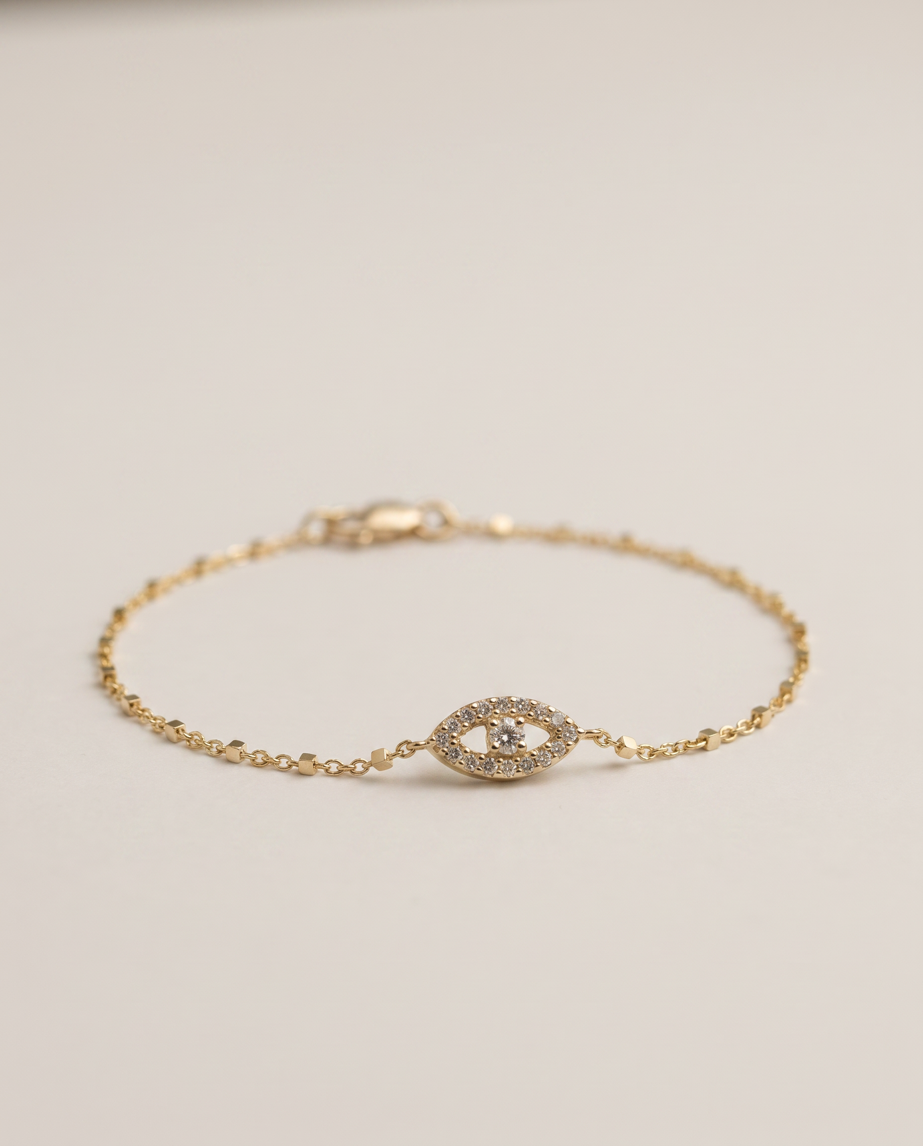 14K Gold Evil Eye Bracelet