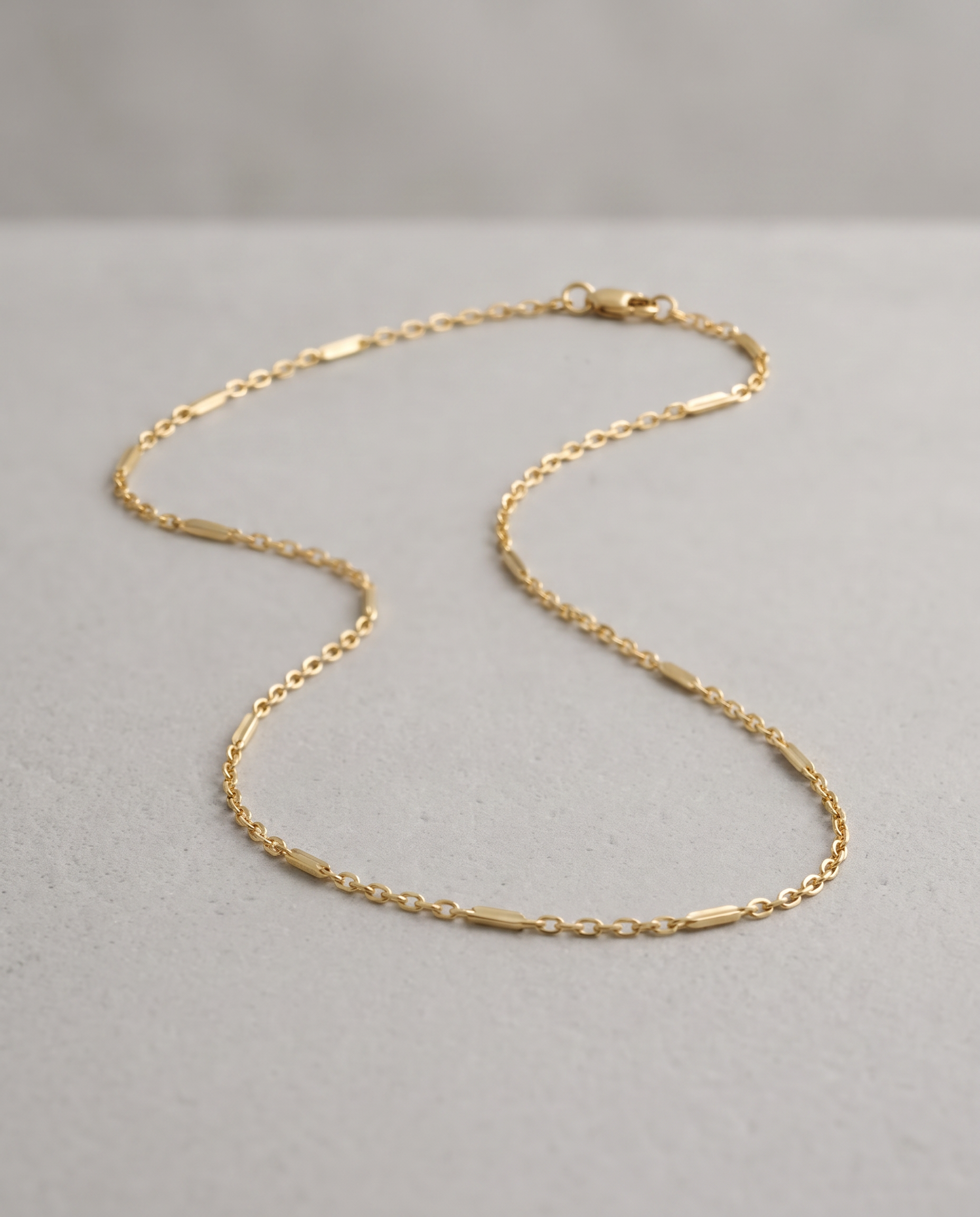 Janine 14K Gold Bar Chain Necklace