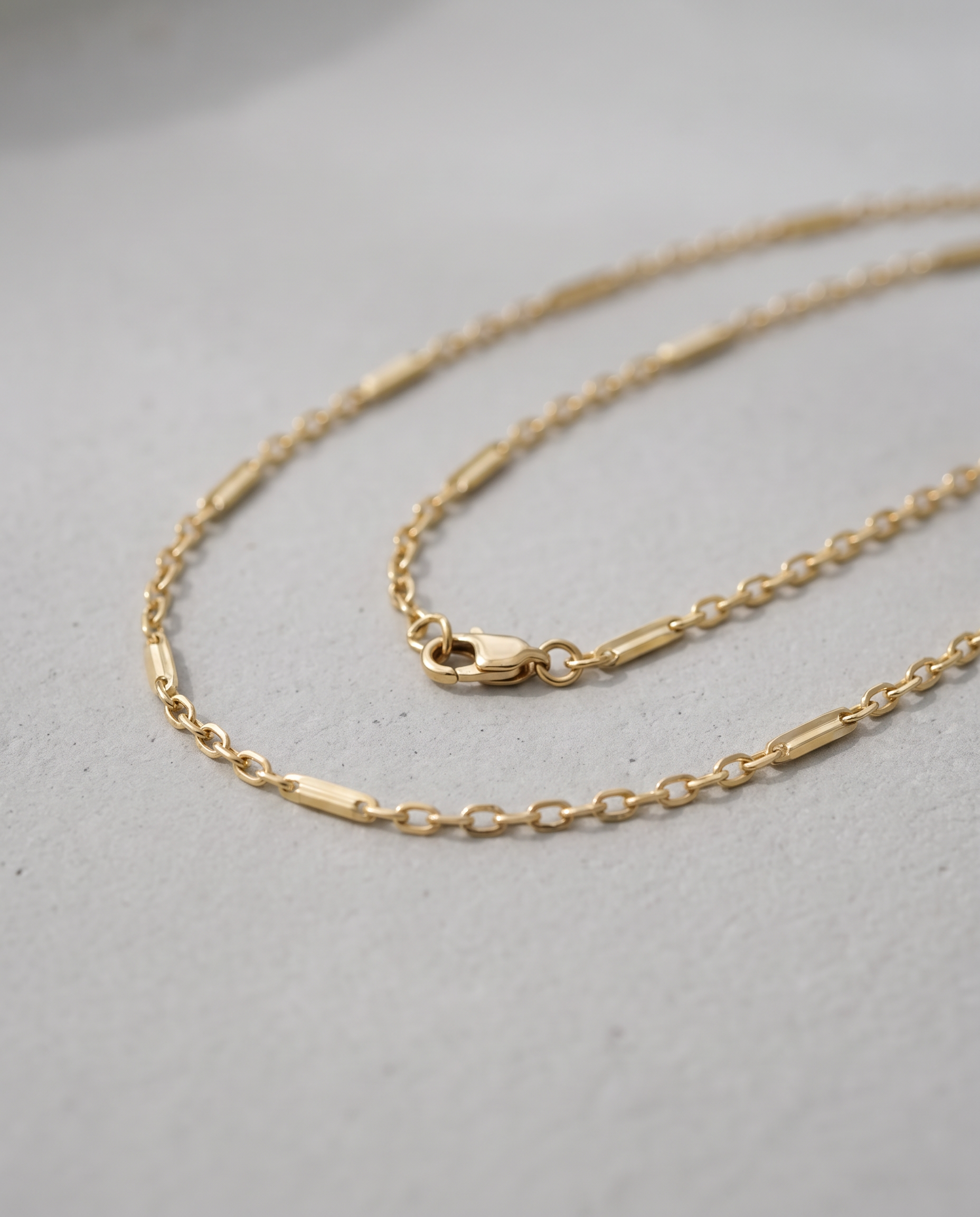 Janine 14K Gold Bar Chain Necklace