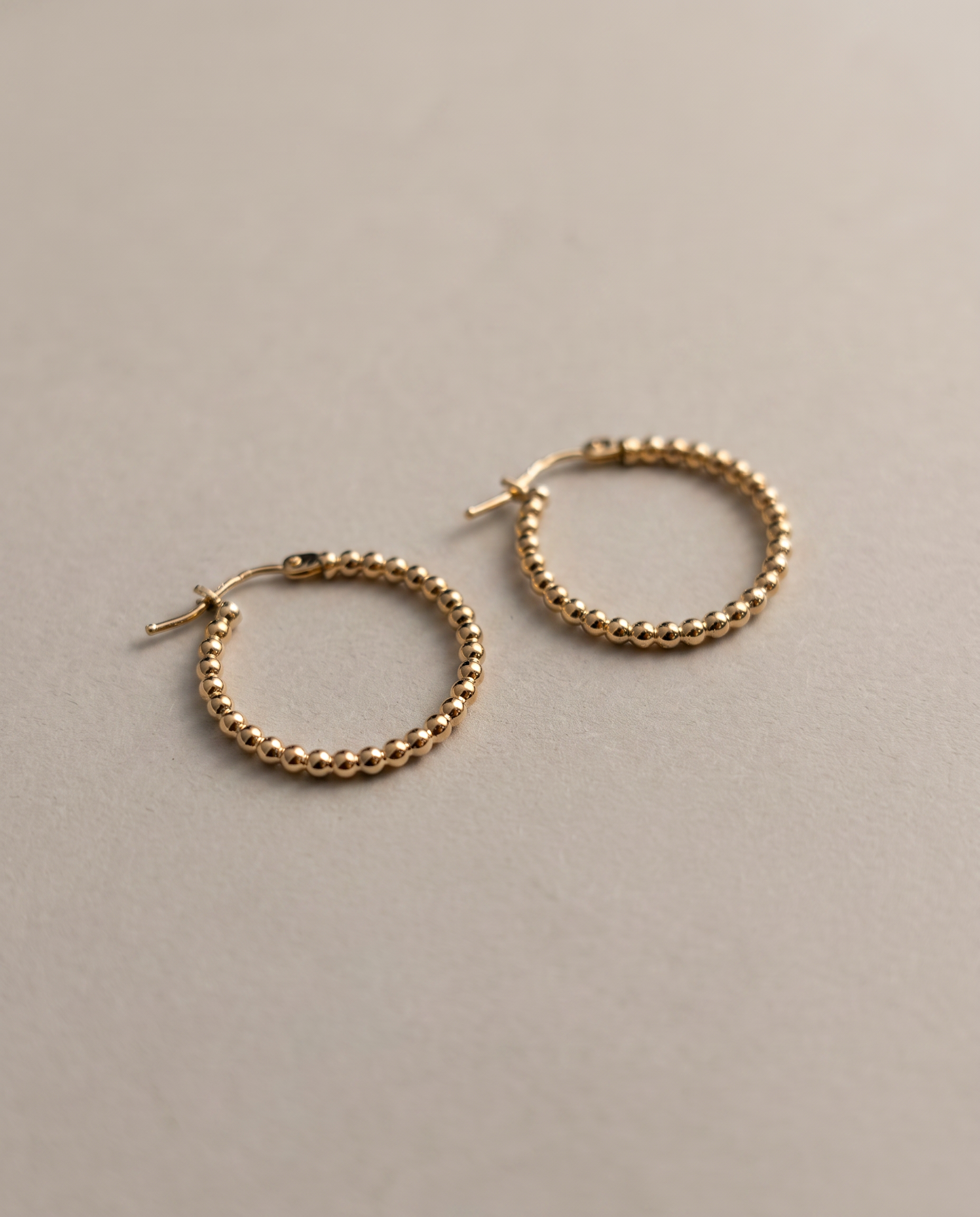 14k Gold Pearl-Wire Hoop Earrings