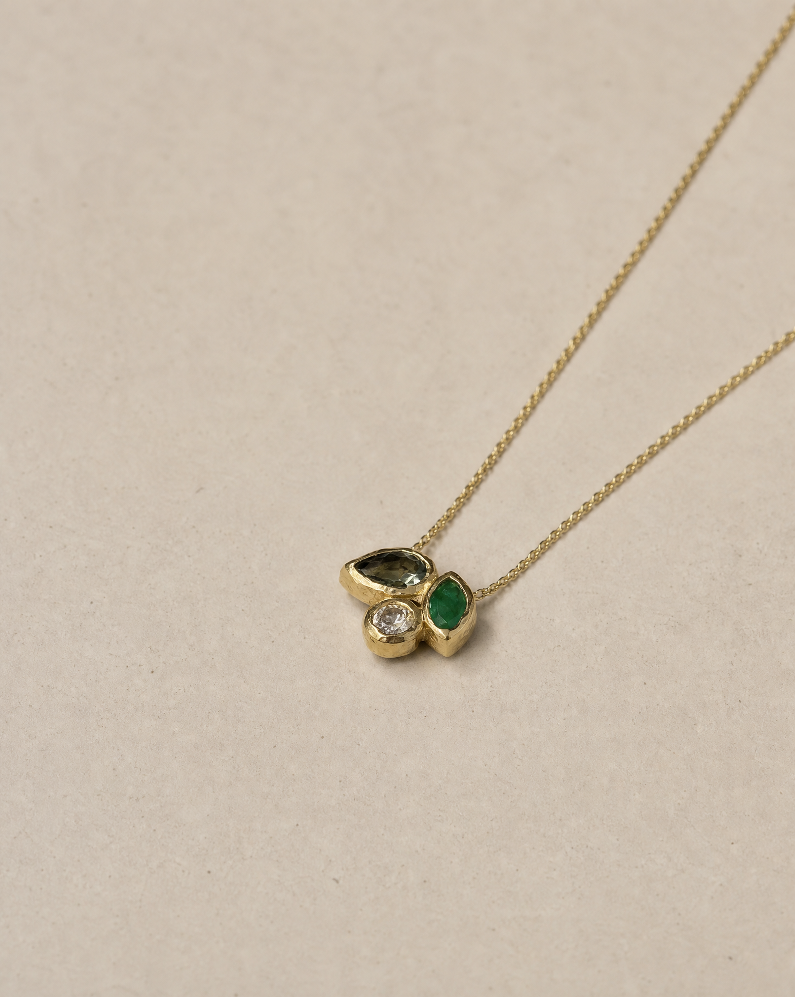 Seraphine 14K Gold Sapphire & Emerald Necklace