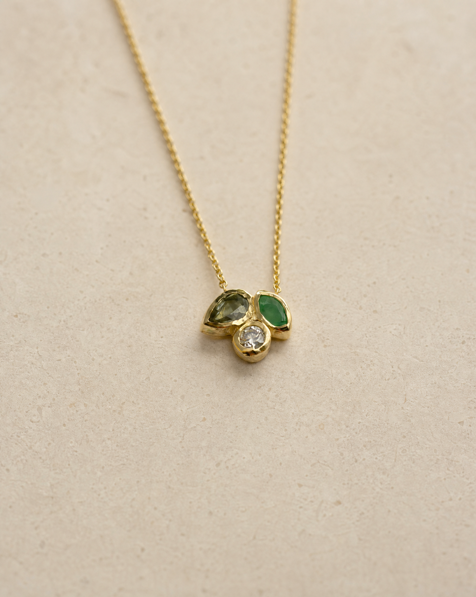 Seraphine 14K Gold Sapphire & Emerald Necklace