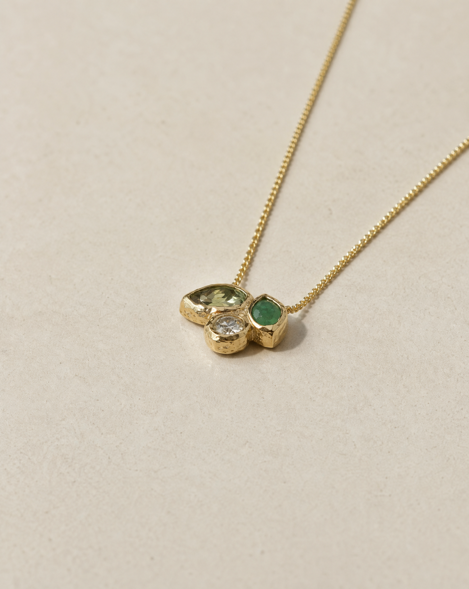 Seraphine 14K Gold Sapphire & Emerald Necklace