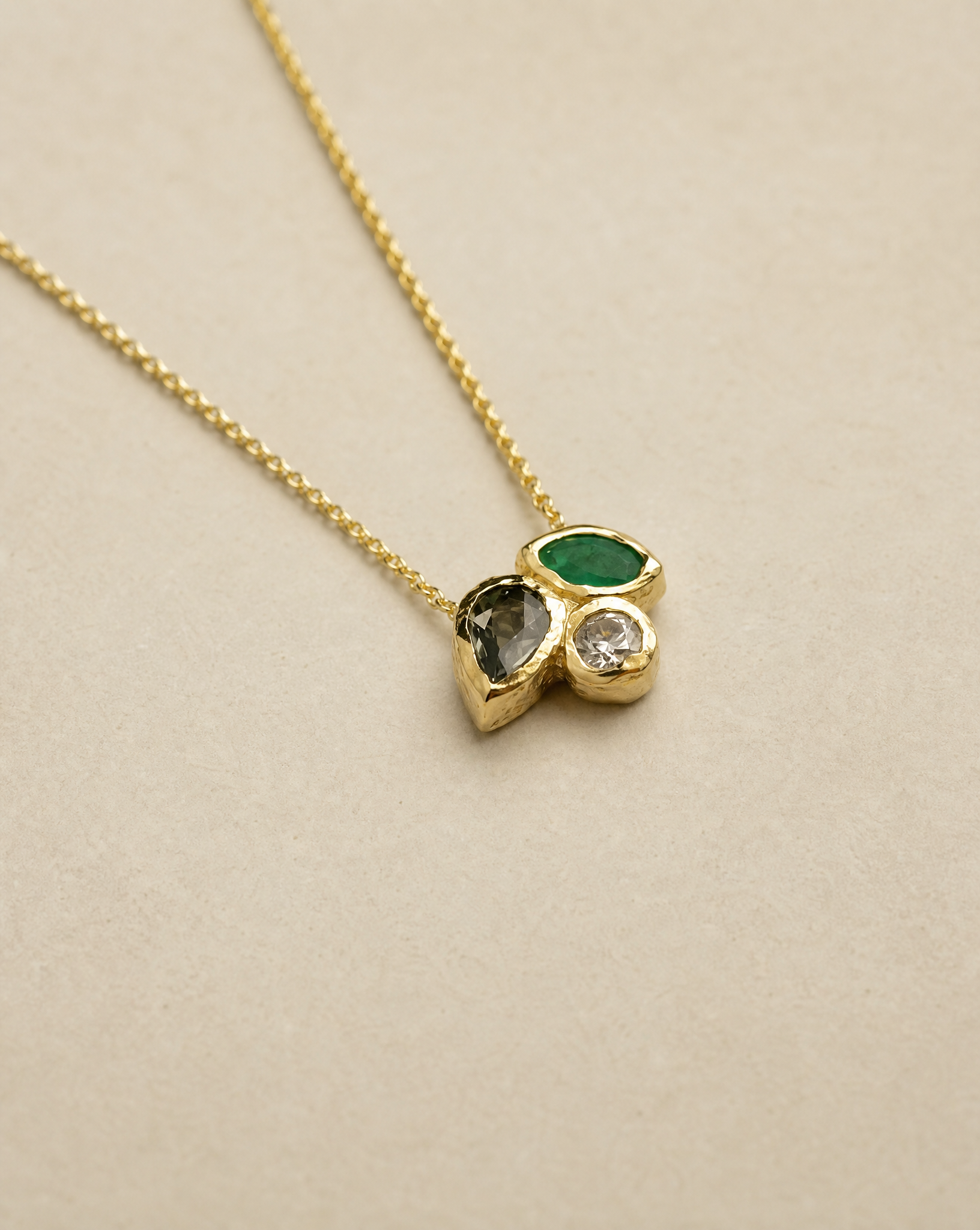 Seraphine 14K Gold Sapphire & Emerald Necklace