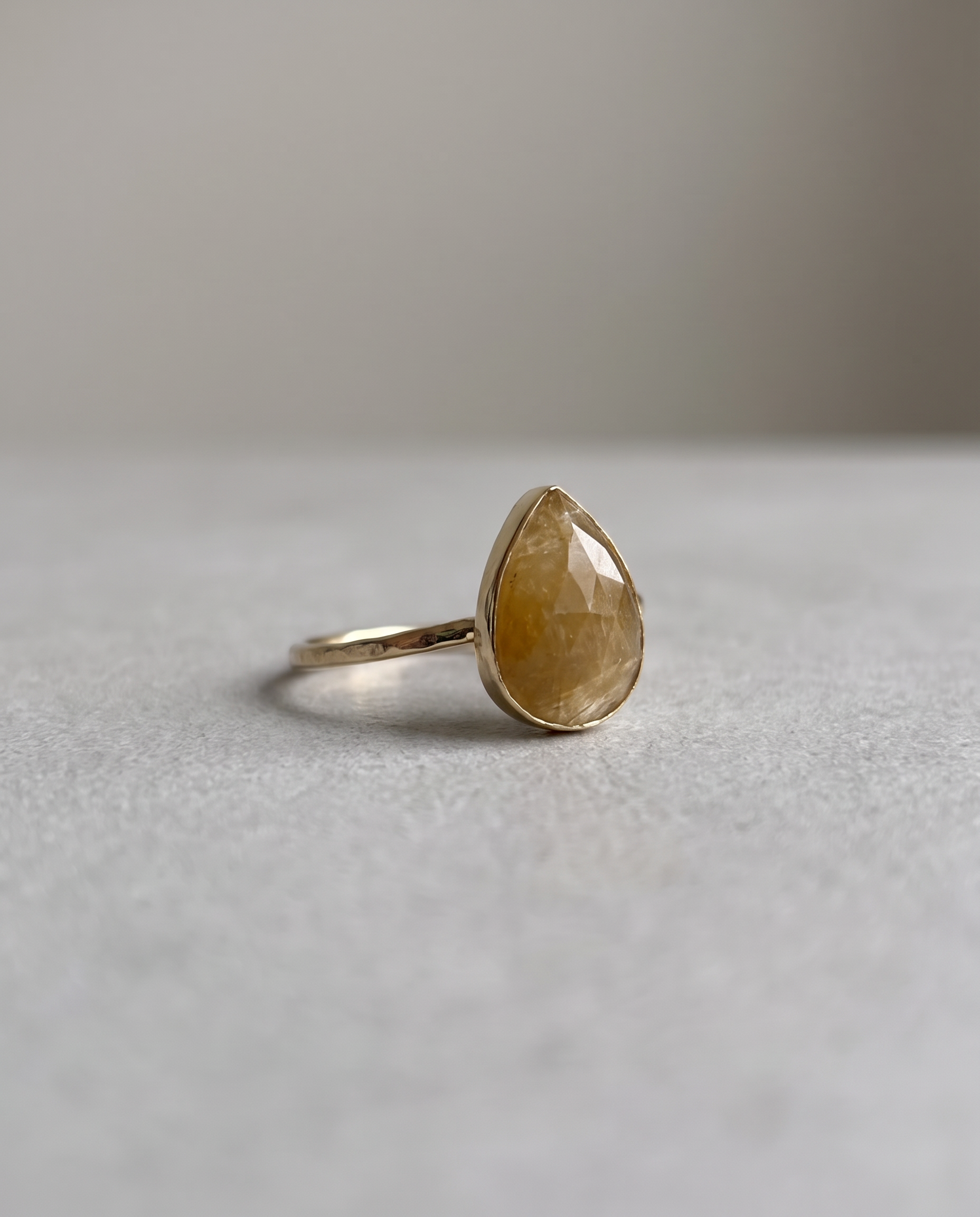 Sophia 14K Gold Yellow Sapphire Ring - Size 6