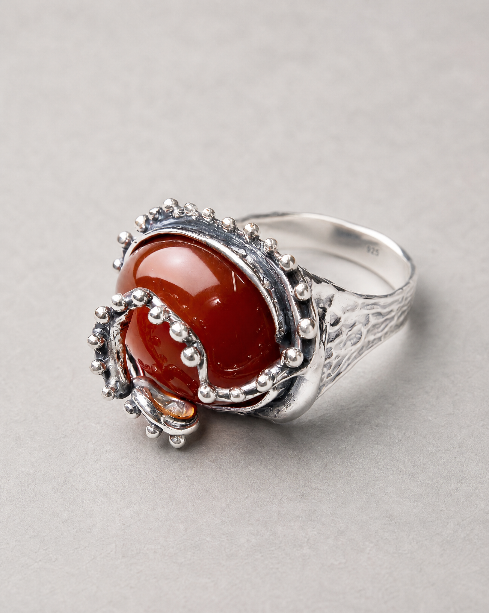Brigitte Sterling Silver Opal Ring - Size 9