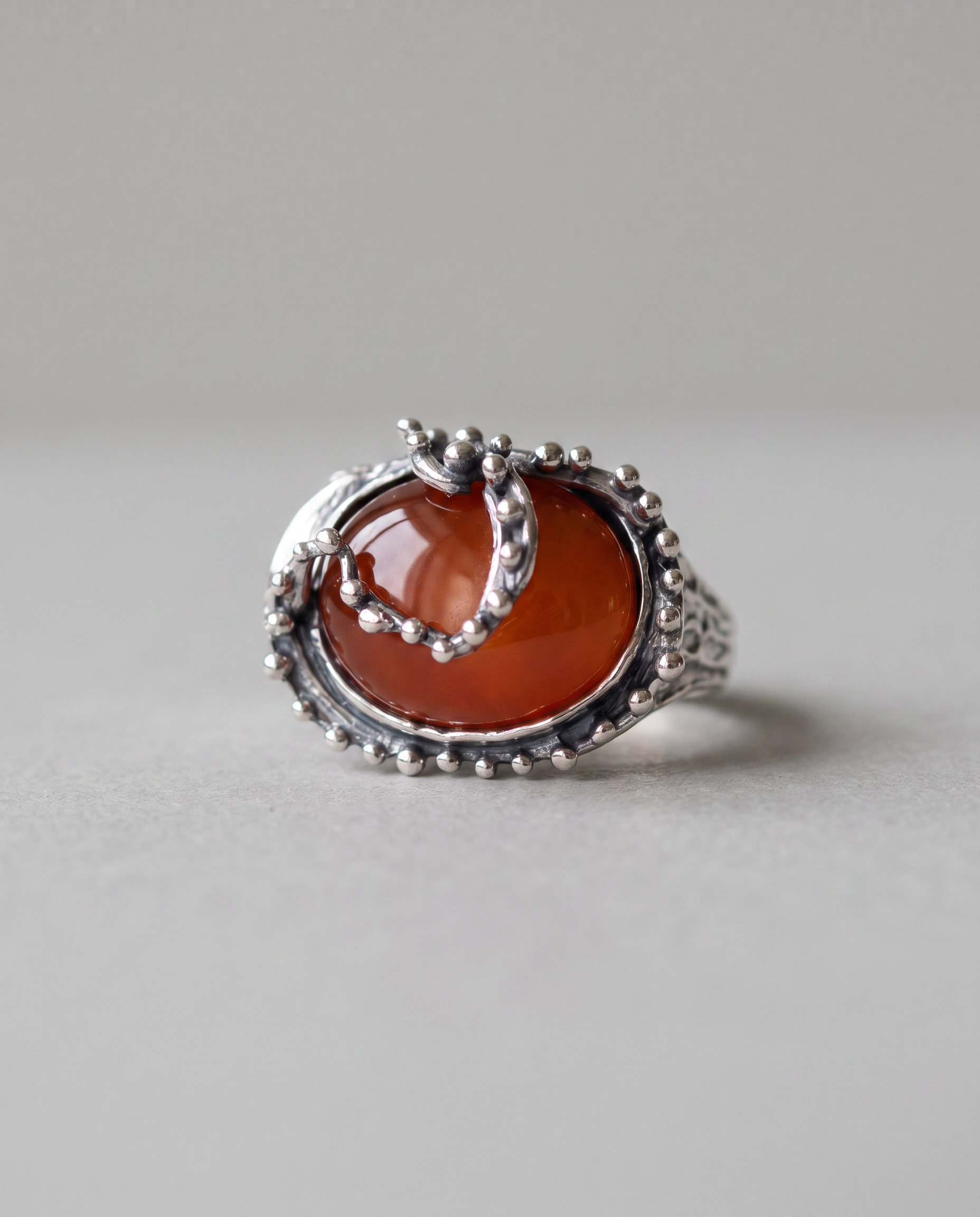 Brigitte Sterling Silver Opal Ring - Size 9