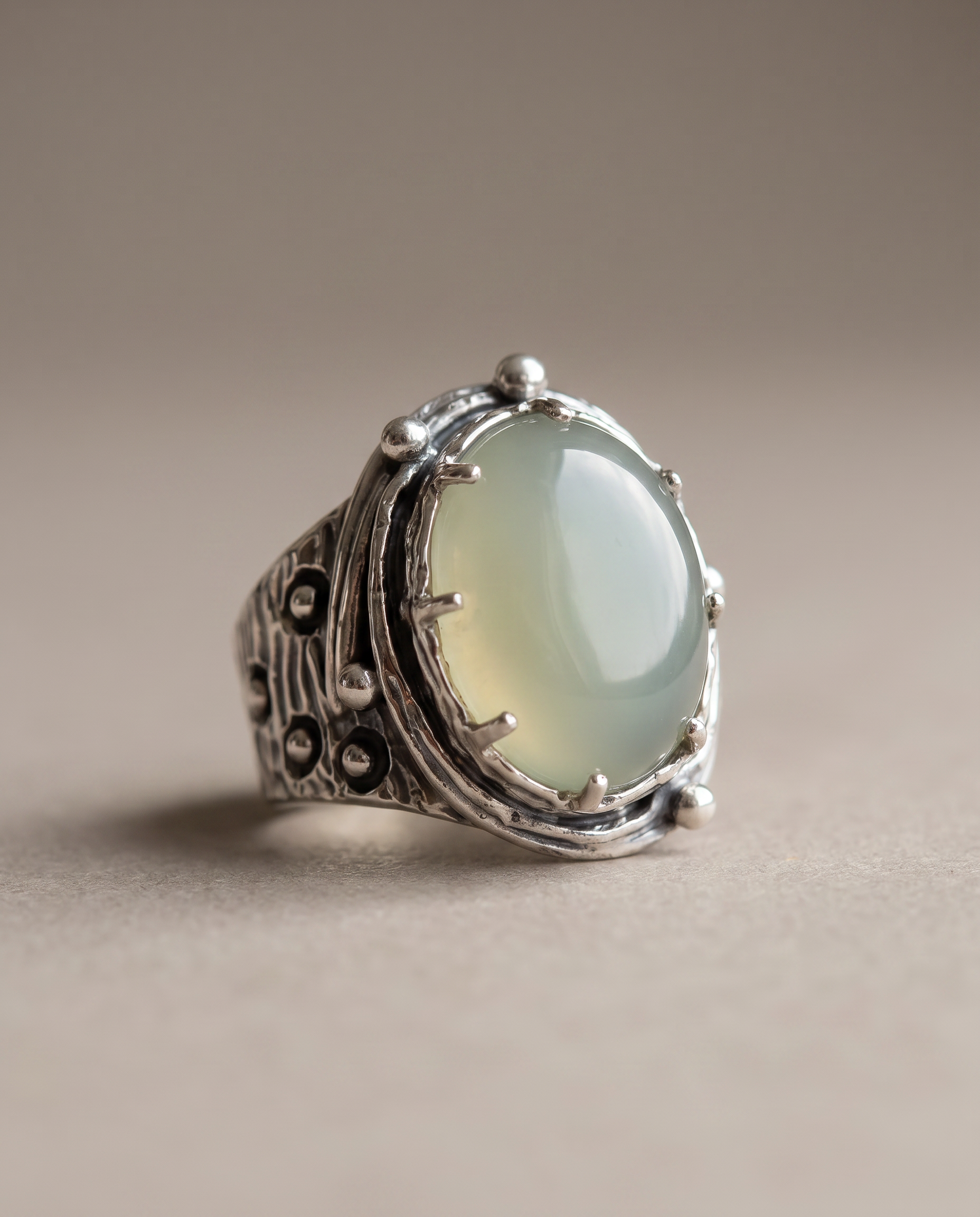 Mathilde Sterling Silver Moonstone Ring - Size 7