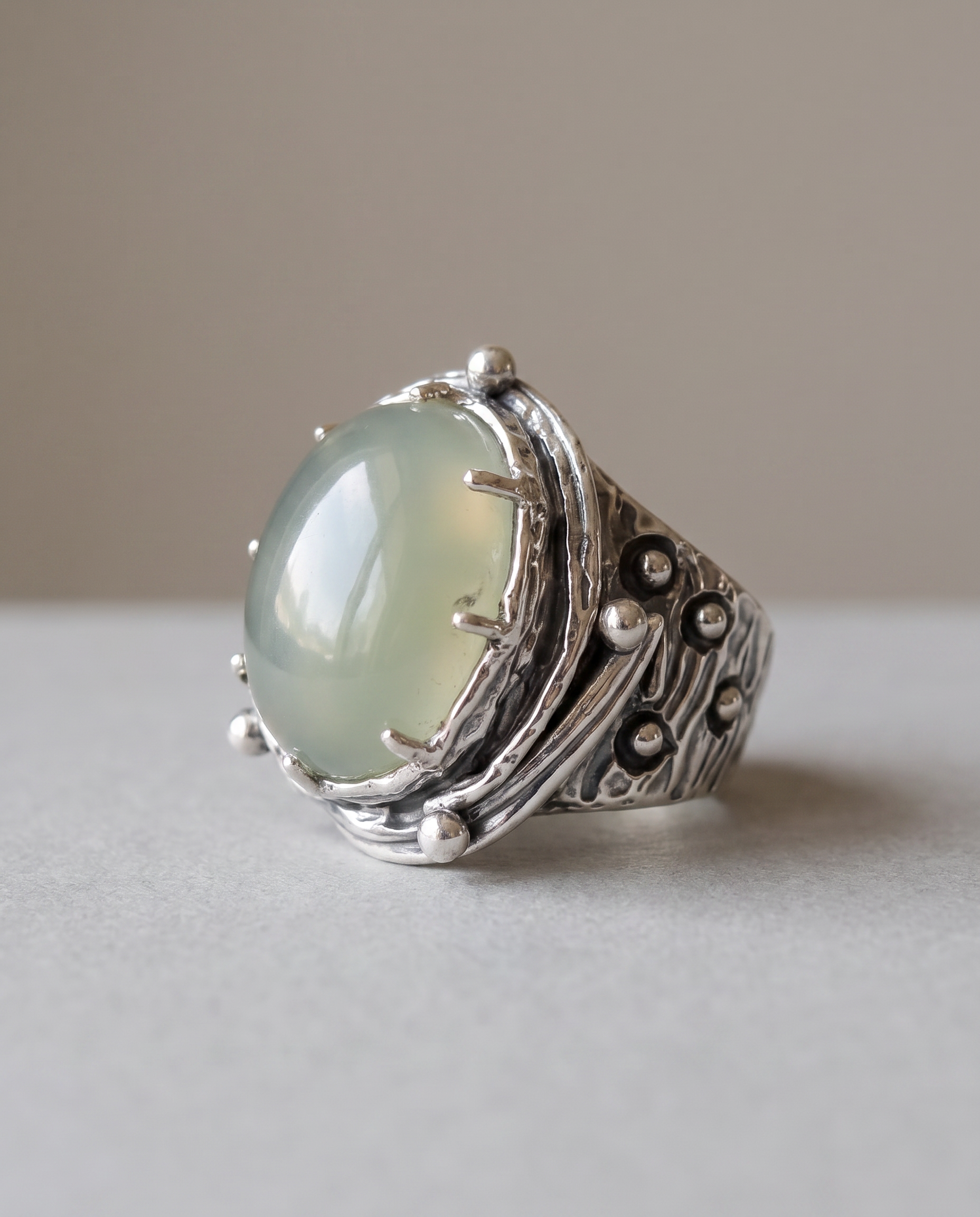 Mathilde Sterling Silver Moonstone Ring - Size 7