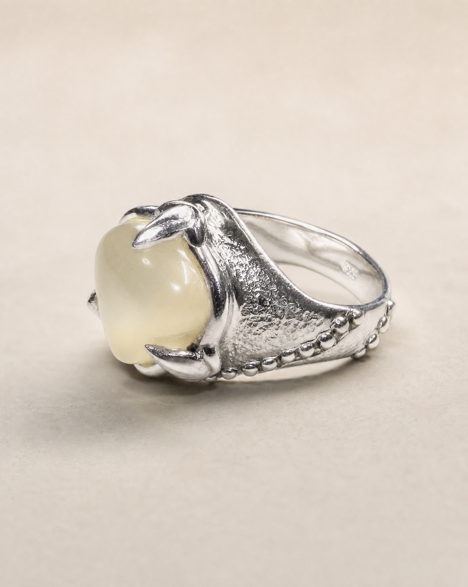 Blanche Sterling Silver Prehnite - Size 6.5