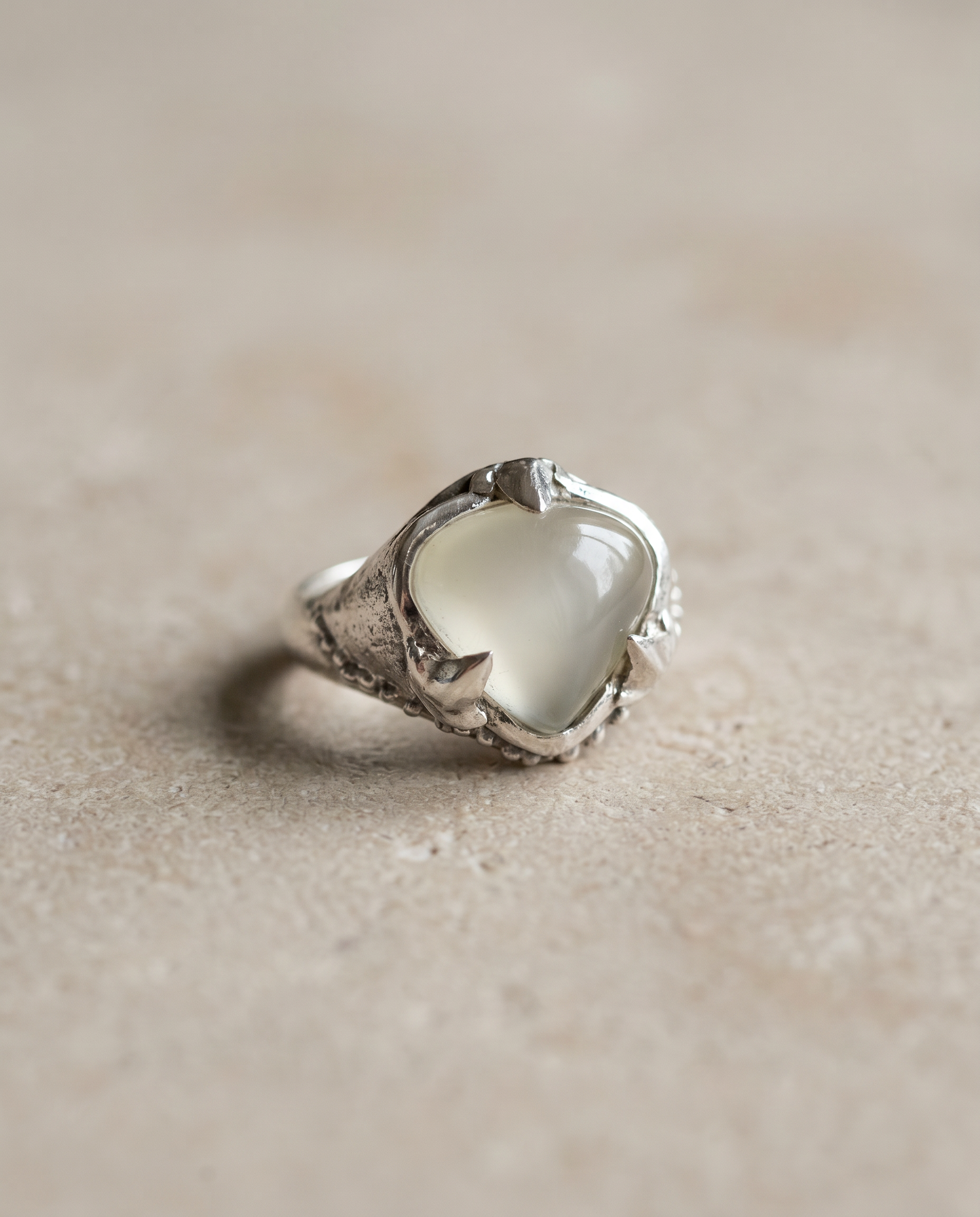 Blanche Sterling Silver Prehnite - Size 6.5