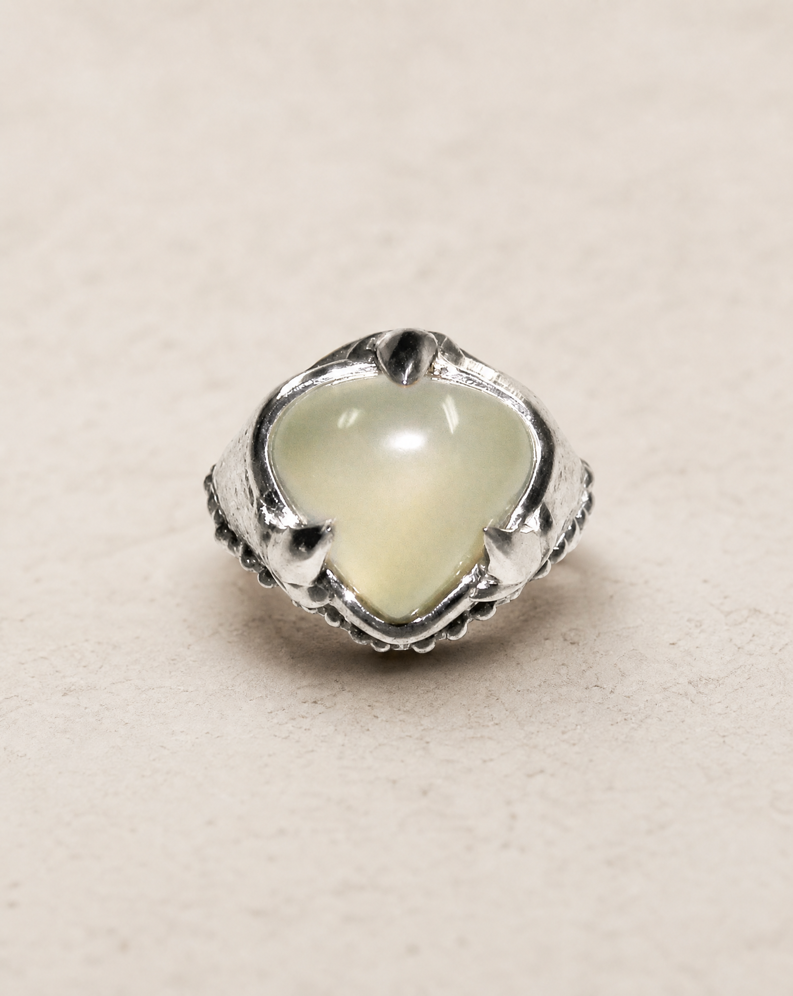 Blanche Sterling Silver Prehnite - Size 6.5