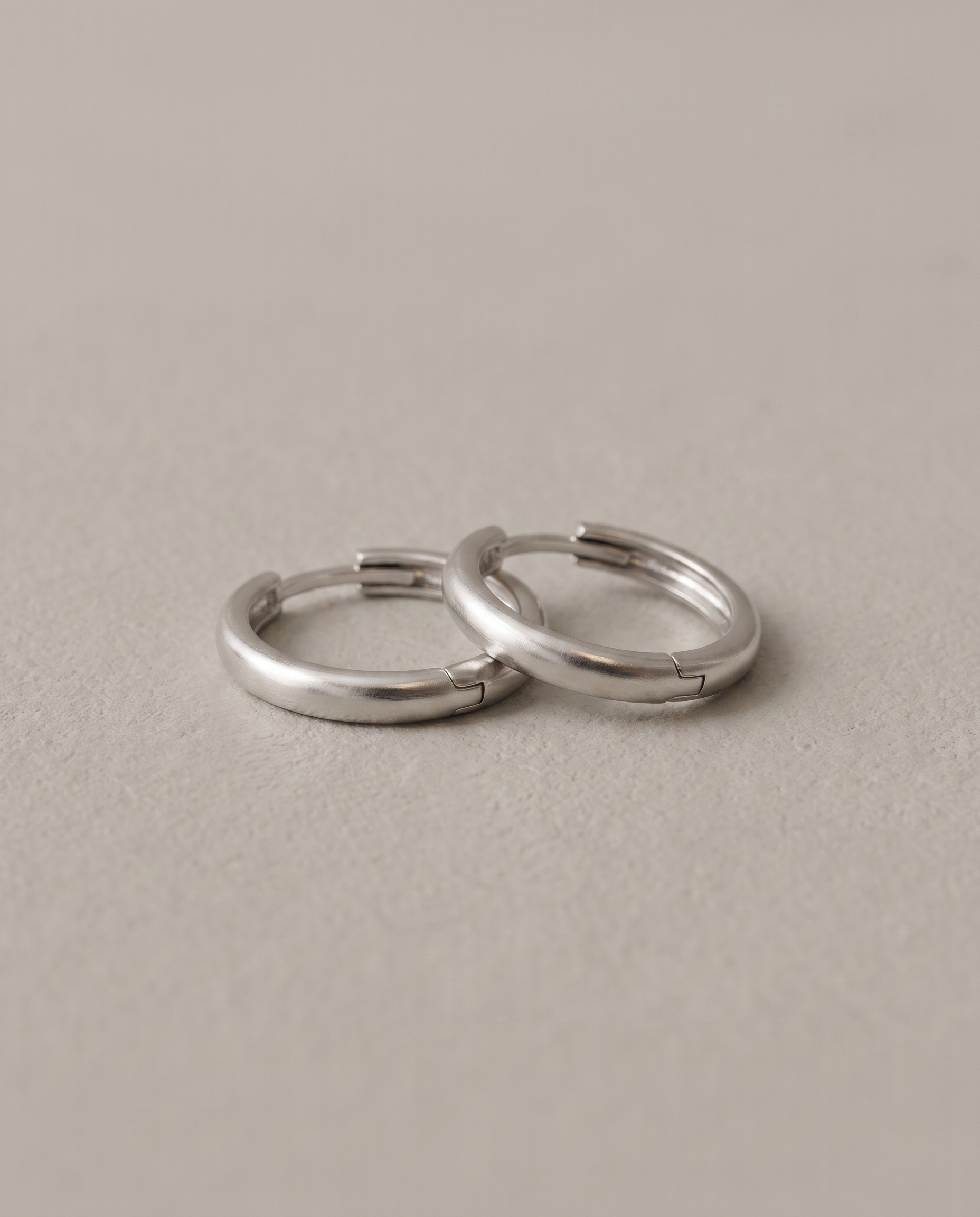 Audrey 14K White Gold Huggie Hoops - Large