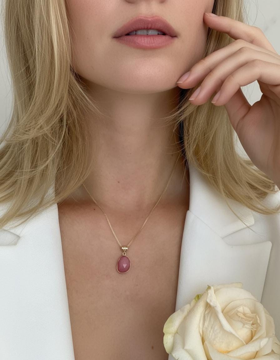 Belle 14K Gold Pink Opal Necklace