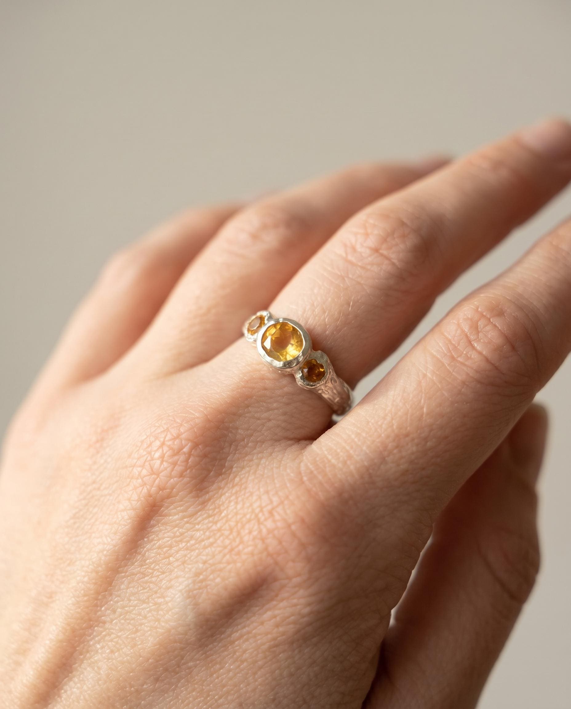 Manon Sterling Silver Citrine Ring