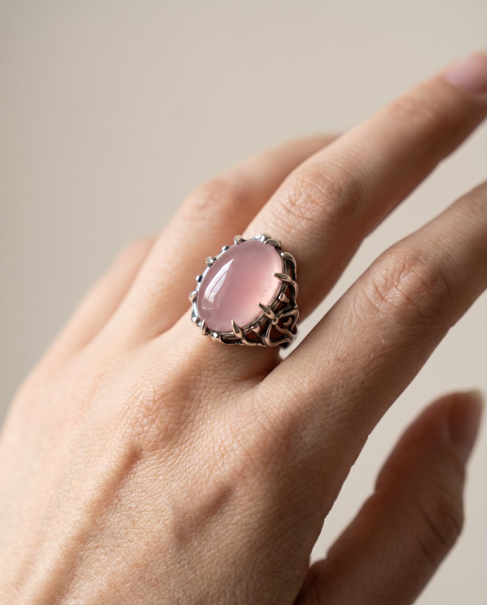 Valentine Sterling Silver Lavender Chalcedony Ring