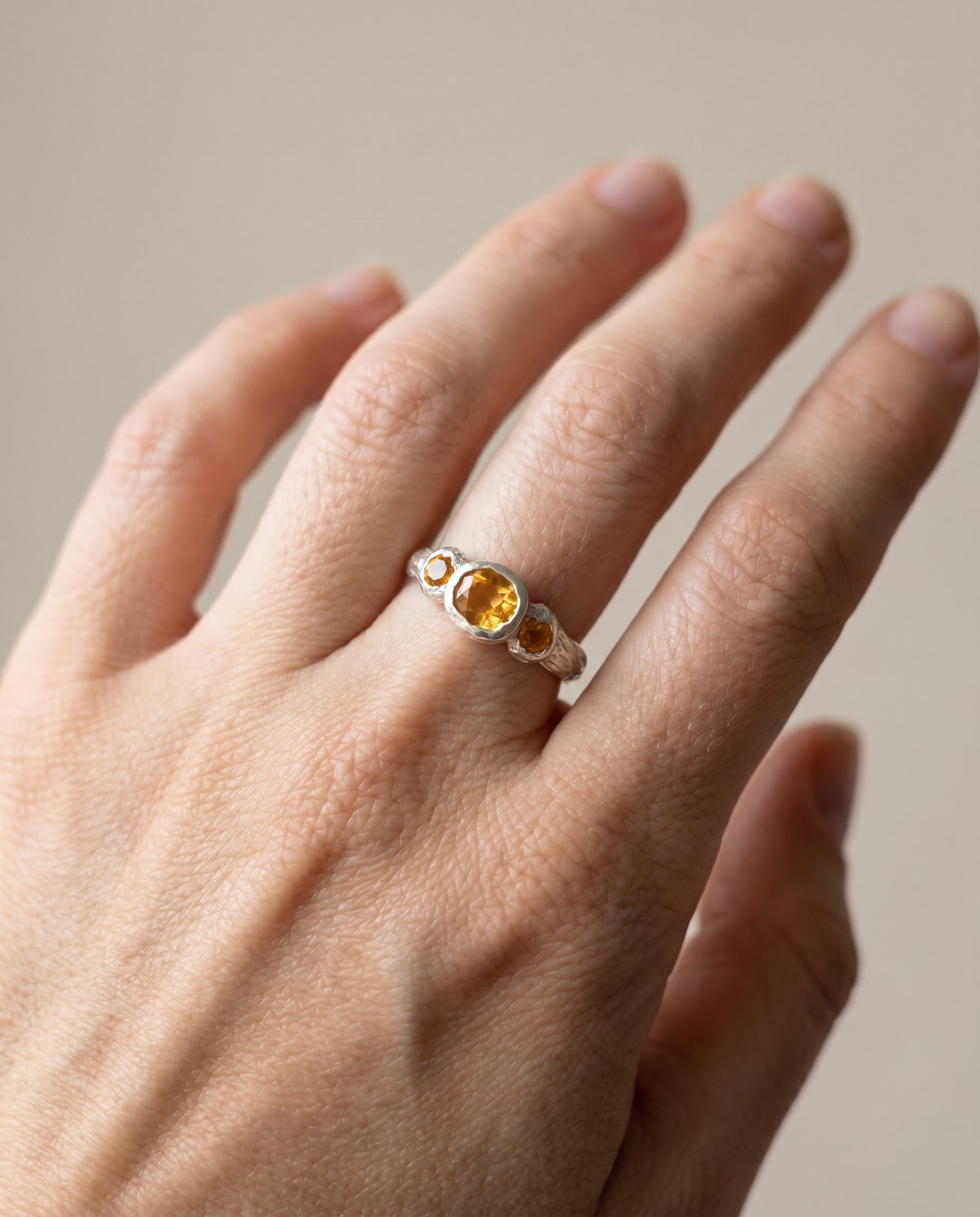 Manon Sterling Silver Citrine Ring