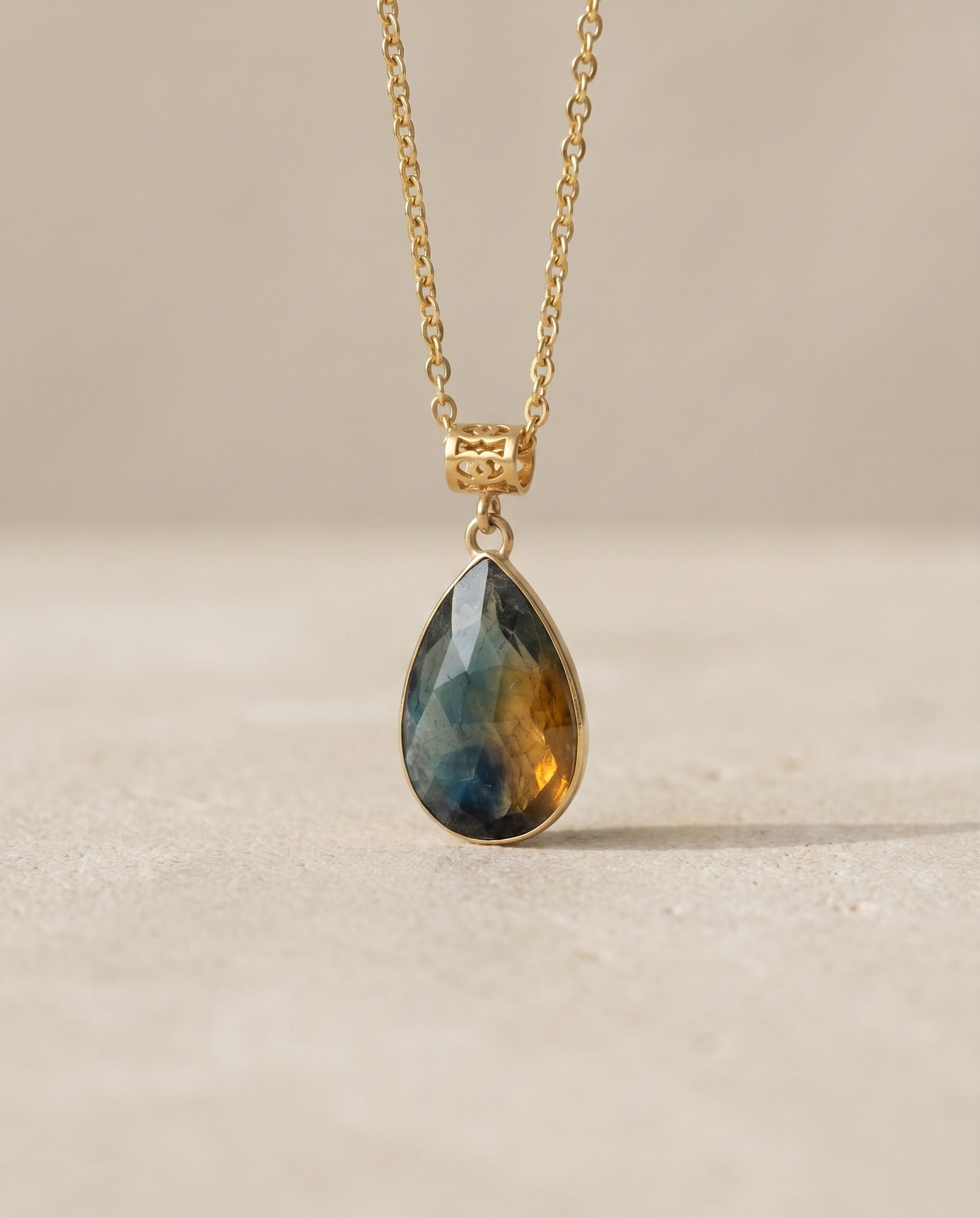 Antoinette 14K Gold Sapphire Necklace