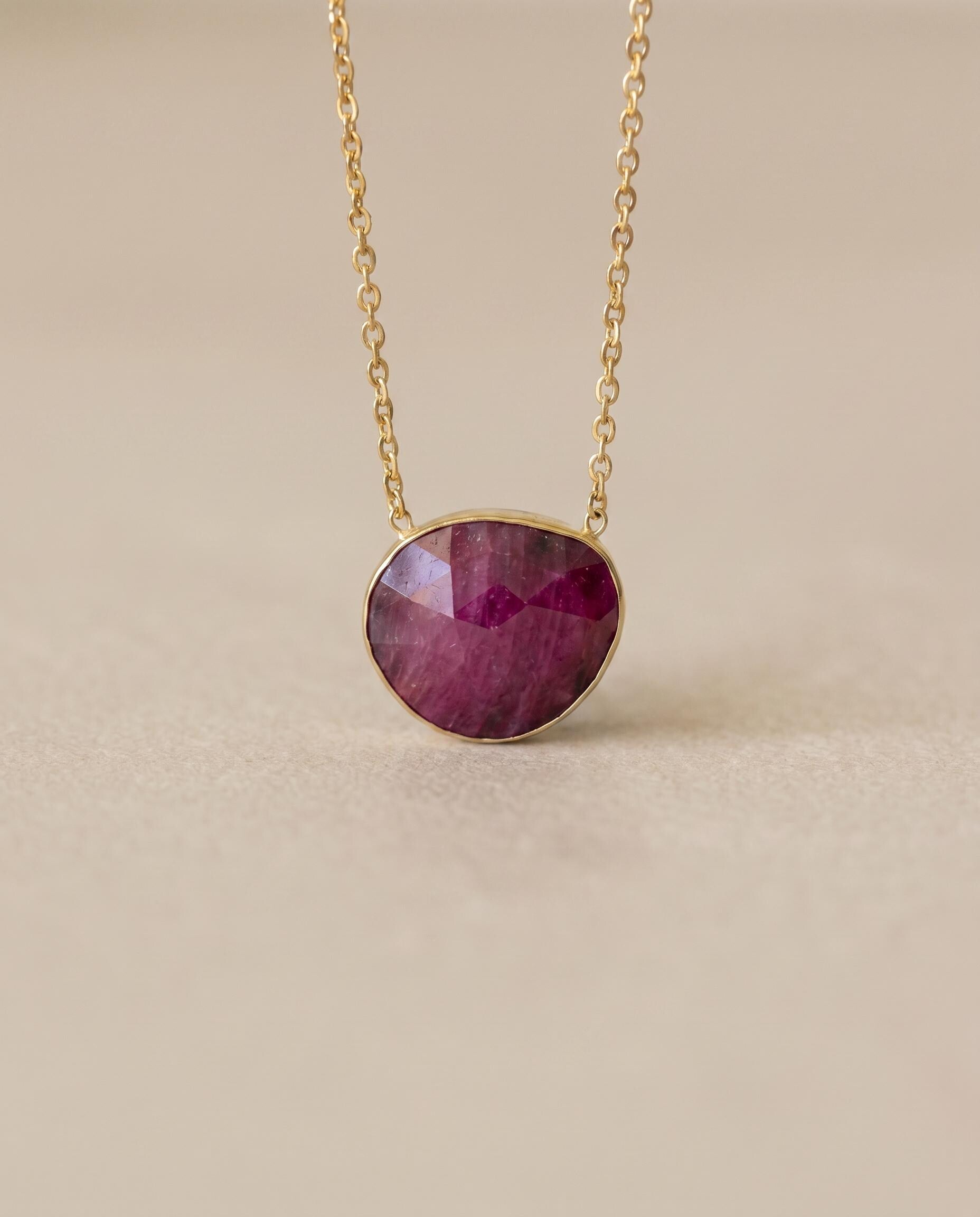 Filicia 14K Gold Ruby Necklace