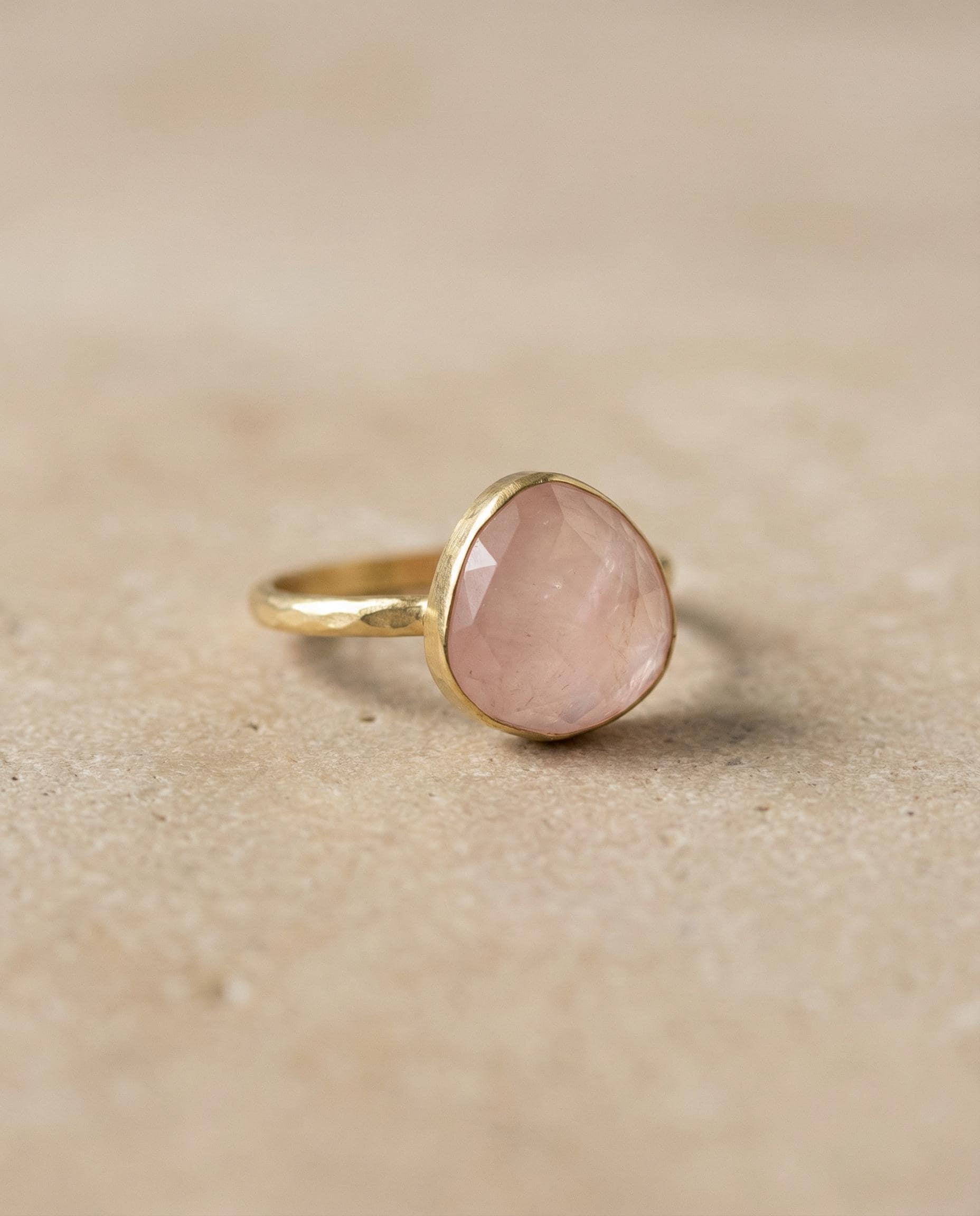 Juliette 14K Gold Rose Quartz Ring