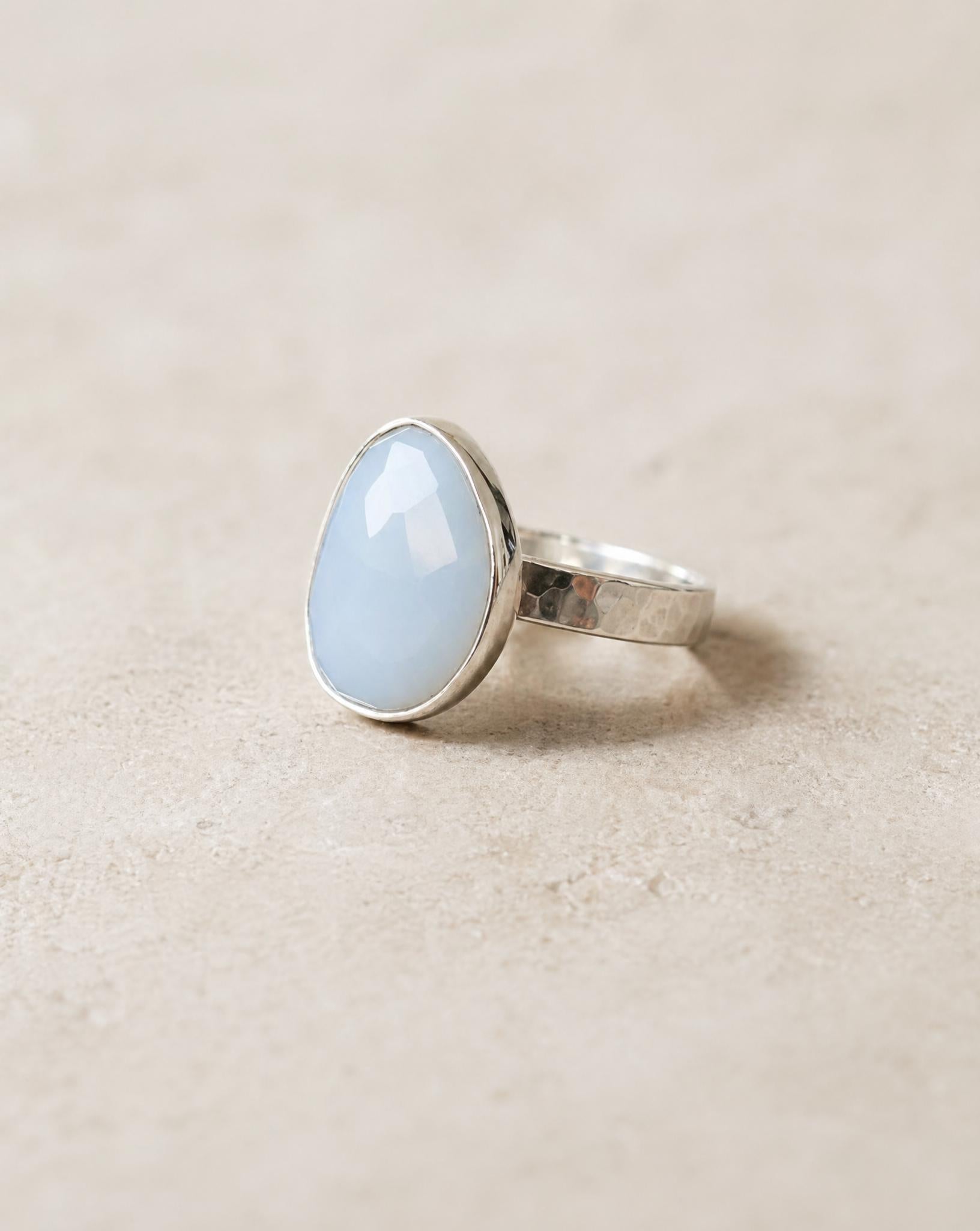 Margot Sterling Silver Blue Opal Ring