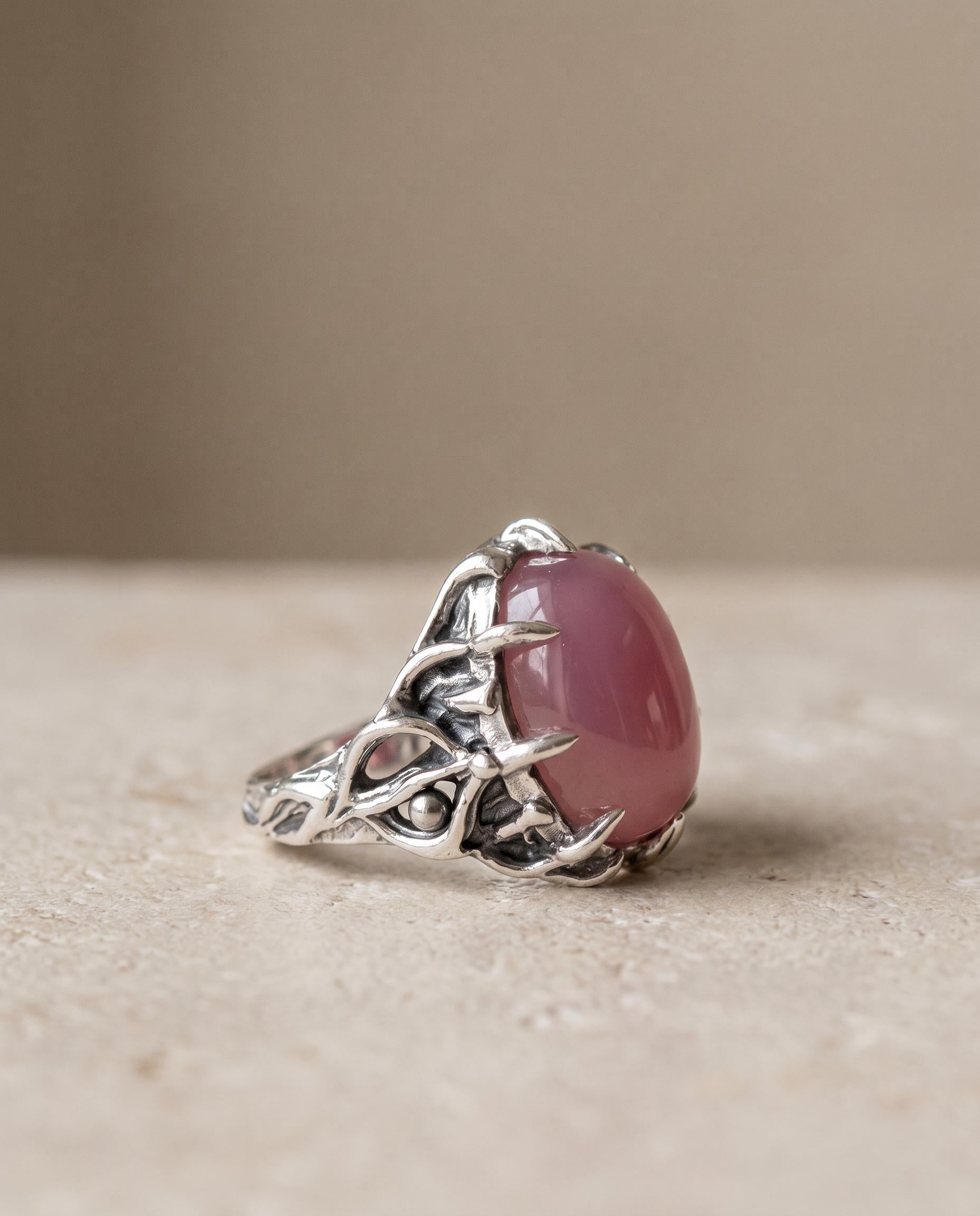 Valentine Sterling Silver Lavender Chalcedony Ring
