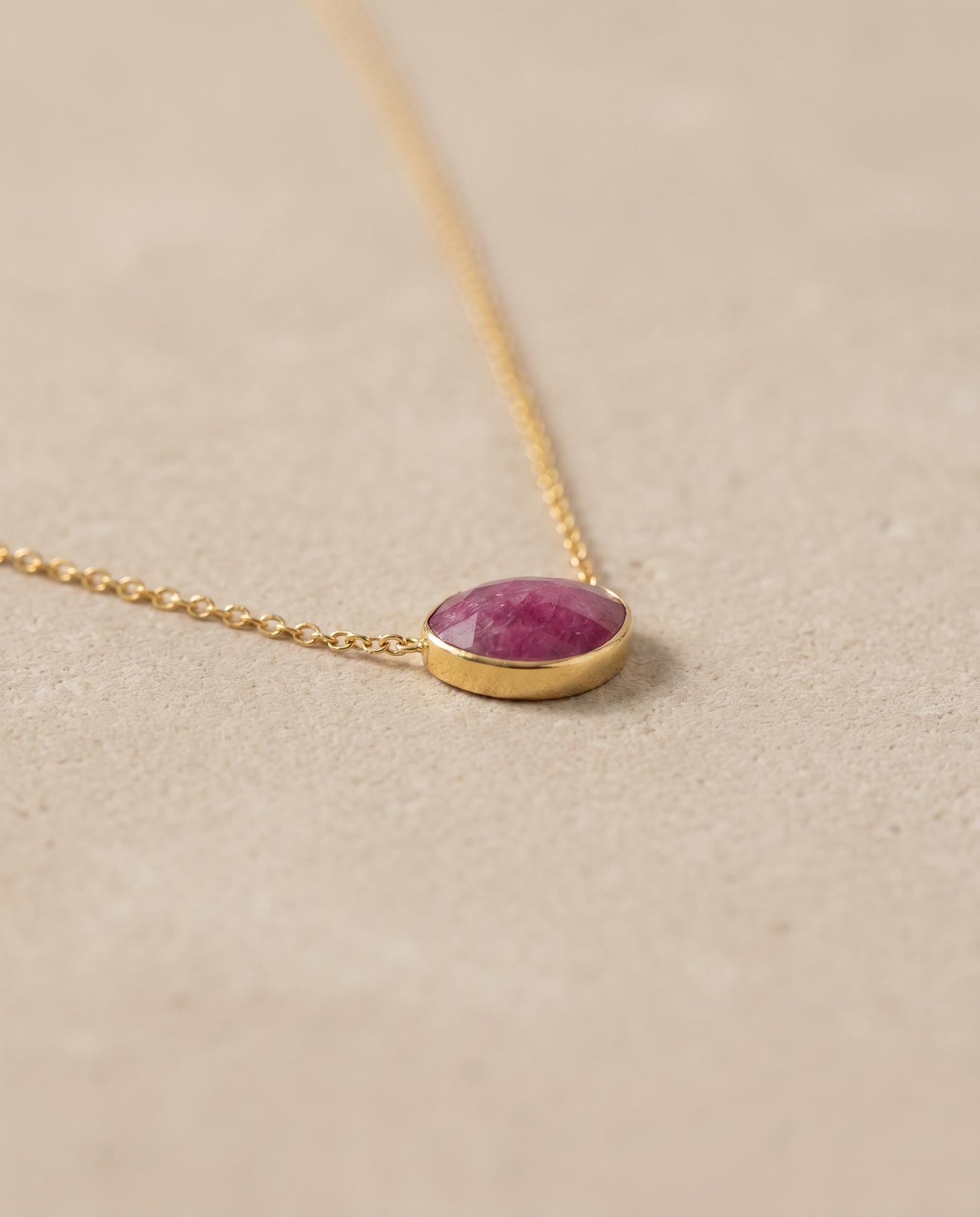 Filicia 14K Gold Ruby Necklace