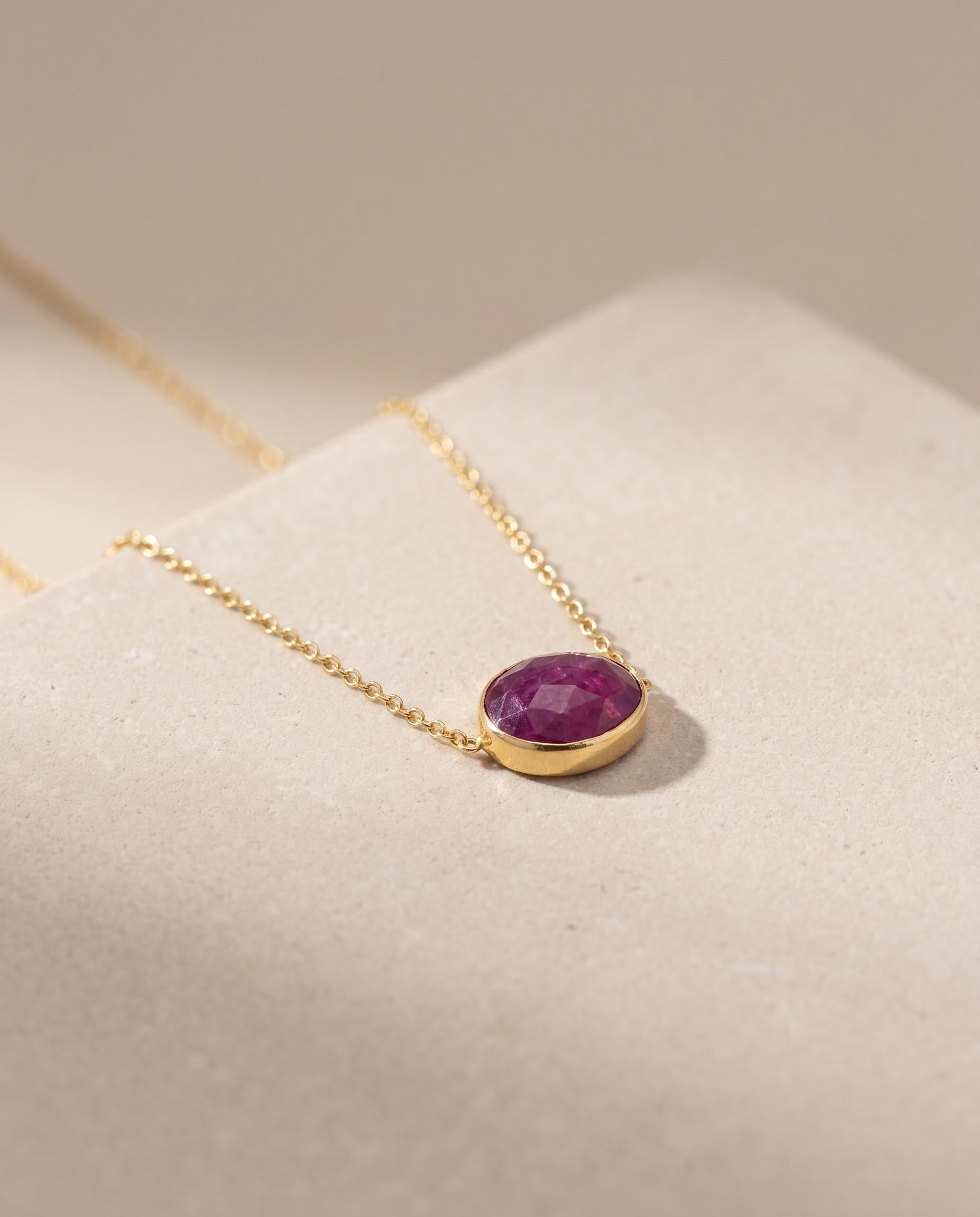 Filicia 14K Gold Ruby Necklace
