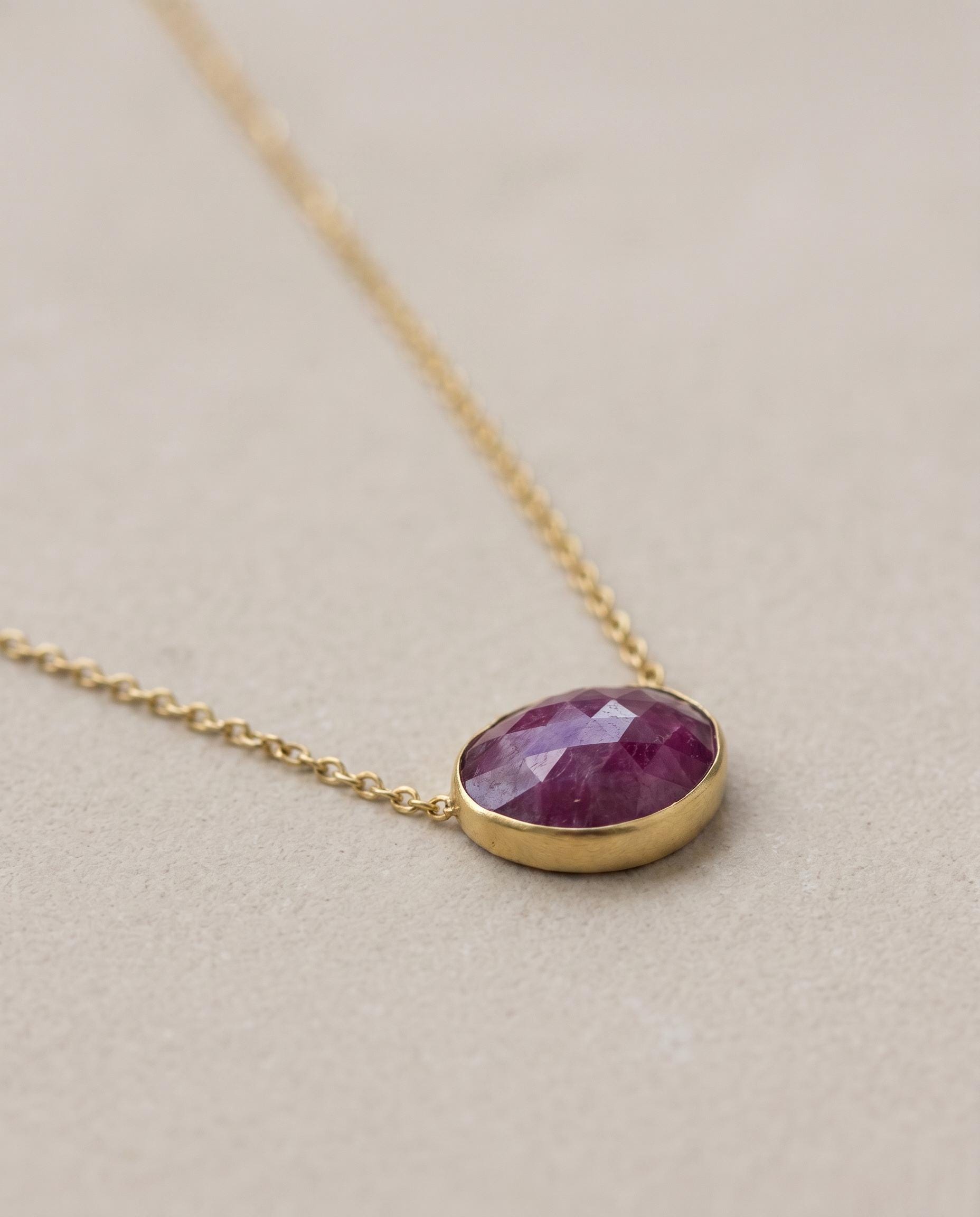 Filicia 14K Gold Ruby Necklace