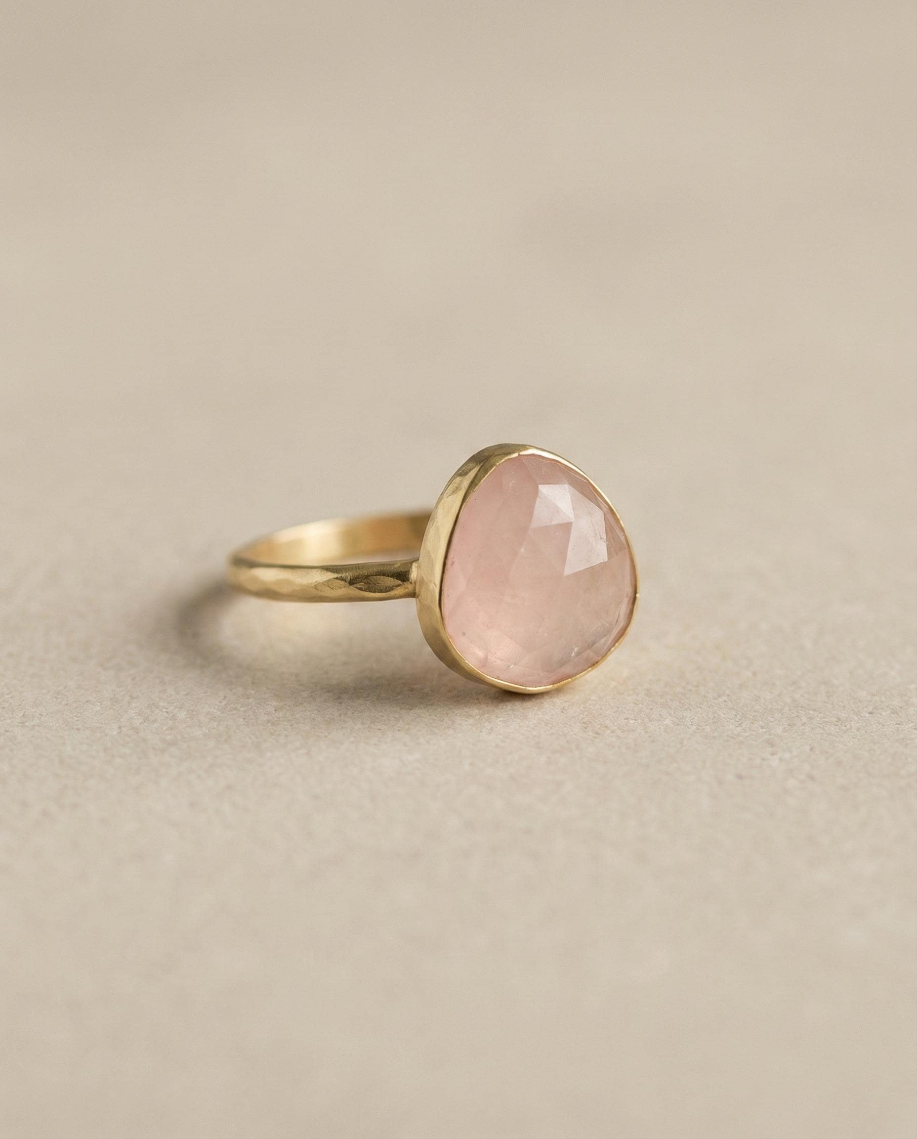 Juliette 14K Gold Rose Quartz Ring
