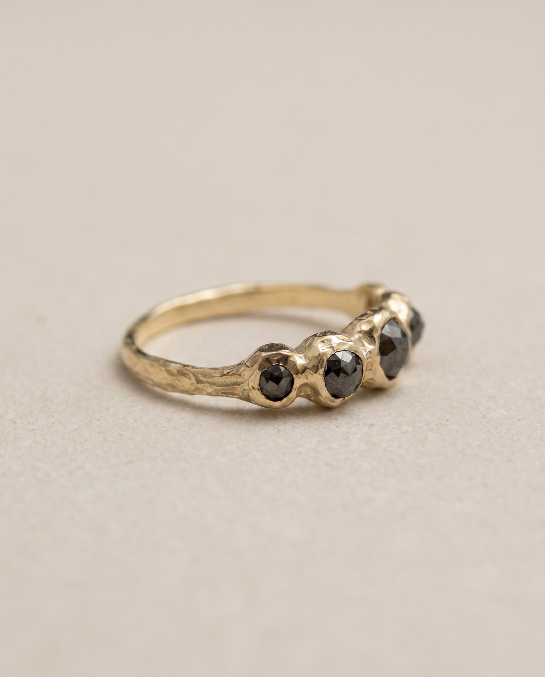 Vivienne 10K Gold Green Diamonds Ring