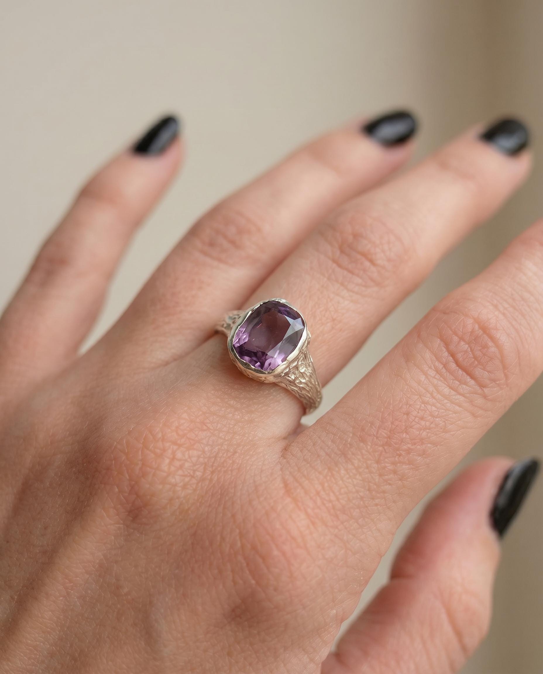 Aurora Sterling Silver Alexandrite Ring
